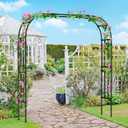 Garden Arch Trellis for Climbing Plants, 87'' H Large Garden Trellis OutdoorMetal Plant Support Trellis Archway Arbor Tunnel Trellis for Vegetables Plant Cucumber Trellis Decoration, Black