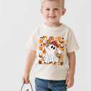 Baseball Ghost Shirt Boys Girls Funny Spooky Season Tee Fall Baseball Shirt 9-10 Years