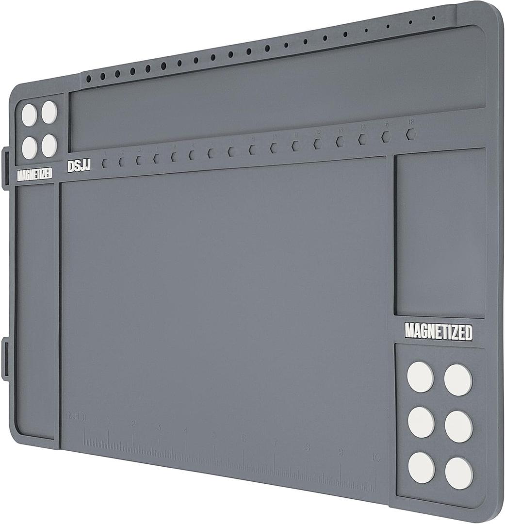 Gun Cleaning Mat, Premium Magnetic Pad With Organizer Parts Tray, Anti-Slip Rubberized Pistol Mat, Protective Workbench Mat for Gun Cleaning (16.5"x 10.43")