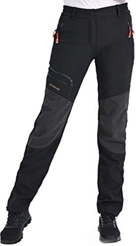 Postropaky Womens Outdoor Snow Ski Pants Waterproof Hiking Insulated Softshell Pants Snowboard Zipper Bottom Leg, Size 36×34