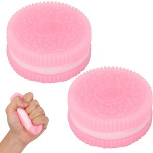 2Pcs Pink Stress Relief Fur Ball, Ultra-Soft Decompression Venting Toy for Stress & Anxiety