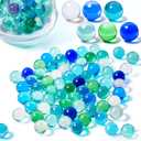 Sotiff 1000 Pieces Marbles Bulk Cats Eyes Glass Marbles Color Mixing 0.55 Inch Solid Round Glass Marble for Kids Slingshot DIY Home Decoration Chinese Checkers Game (Multiple)