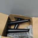 6 Inch Furniture Legs Heavy Duty, Replacement Cabinet Legs for Furniture Set of 4, Mid Century Modern Metal Short Dresser Feet for Cube Storage Futon Nightstand Ottoman, Satin Black