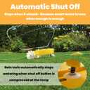 Nelson Rain Train 13,500 Square Feet Cast Iron Outdoor Lawn Traveling Water Sprinkler for Yard, and Garden, with Auto Shut Off, Yellow