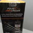 FOUR UNCLES Oil Extractor - Vacumm Fluid Extractor with Pump Tank Remover & Tubes for Oil Change and a Hose for Brake Bleeding