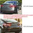 Outer Tail Light Assembly with Harness for 2013-2018 Toyota Avalon Taillight Rear Back Brake Signal Lamp Right Passenger Side,Chrome Housing Clear Lens