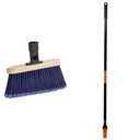SWOPT Premium Angle Broom Head & 48" Steel Interchangeable Handle Cleaning Bundle