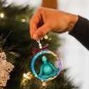 Yoga Christmas Ornament - Sea Turtle Meditating Zen Gifts for Women, Yoga Lovers, Instructors, Teachers, Mom, Friend - Meditation Acrylic Christmas Ornament