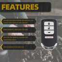 Dasbecan Key Fob Remote Replacement Compatible with 2015 2016 Honda CR-V Replaces ACJ932HK1210A 72147-T0A-A11 35118-T2A-A50 Keyless Entry Remote Control