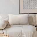 Pyonic Lumbar Waffle Pillow Covers,Set of 2 Soft Cotton 12X20 inch Throw Pillow Covers,Decorative Accent Weaving Farmhouse Couch Pillow Covers for Living Room,Sofa,Beige