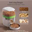Automatic Cat Feeder - 2L Cat Food Dispenser, Timed Auto Pet Feeder with 180-day Battery Life, 1-6 Meals Per Day, 1-16 Portion, Desiccant Bag Keeps Dry Food Fresh, Also for Small Dogs
