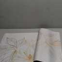 Desk Mat,Minimalist Flowers and Leaves Large Gaming Mouse Pad for Desk XXL,Golden Line Floral Desk Pad,Extended Big Computer Keyboard Mouse Pad with Non-Slip Base Stitched Edges 35.4"x15.7"