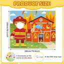 Fire Party Decorations Firefighter Photo Prop Selfie Frame Birthday Decorations Fireman Backdrop Firefighter Firetruck Photo Booth Props Hanging Banner for Kids Baby Shower Birthday Party Supplies
