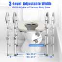 Toilet Seat Risers for Seniors, FSA and HSA Eligible Raised Toilet Seat with Handles, 8-Level Height and 3-Level Width Adjustment, Fits Most Body Sizes and Toilets, for Elderly, Pregnant, and Disabled