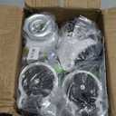 TESUMI Heavy Duty Casters 2" Inch Stem Leveling Caster Wheels Set of 4 with Ratchet Handle, 1/2 Inch and M12 Stem Size, Height Adjustable Total Load 2200 Lbs, Workbench Retractable Caster, T60