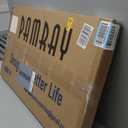 Pamray 32 Inch Small Computer Desk with Monitor Stand, Simple Office Desk with Headphone Hook for Small Spaces, Kids Study Writing Table for Bedroom, White