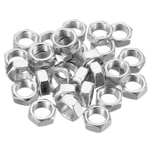 PATIKIL M12 x 1.0 Steel Hex Nuts, 30 Pack Metric Thread Zinc Plated Finished Hardware Nuts Screw Bolt Fasteners 7mm Height