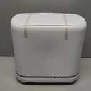 Bathroom Trash Can with Lid, Vacuum Adsorption Small Garbage Can 3.2 Gallon Press Top Lid Trash Bin with Legs Waterproof Waste Basket for Bathroom Bedroom Office Home RV (White)