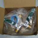 Brass Garden Hose Splitter 2 Way Heavy Duty Adapter, Y Splitter with Shutoff Valve Outdoor Faucet Splitter, 3/4 Inch GHT Thread Connection and Extended Handle Double Hose Bib Splitter