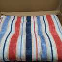 Adirondack Chair Cushions Set of 2, Water Resistant Outdoor High Back Chair Cushions for Patio Home Garden, 22" W x 20" D, Stripe Red Blue