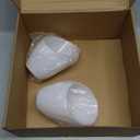 Hortsun Replacement Lamp Shade 2 Pcs White Replacement Plastic Lampshade 2 Pack 1.97" Bottom Size Horseshoe Shape for LED Torchiere Floor Lamps Upright