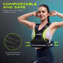 Adjustable Weighted Vest for Women Men, 4-10lb 11-20lb 20-32lb Weight Vest with 6 Ironsand Bags, Running Vest with Reflective Strips Adjustable Buckle Straps for Walking Strength Training