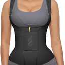 FeelinGirl Waist Trainer for Women Tummy Control Waist Cincher Belt Workout Body Shaper Vest with Adjustable Shoulder Strap