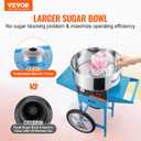 VEVOR Electric Cotton Candy Machine with Cart, 1000W Commercial Candy Floss Maker with Stainless Steel Bowl, Sugar Scoop and Drawer, Perfect for Home, Kids Birthday, Family Party, Blue