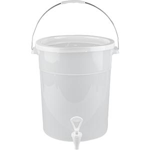 Restaurantware 6 gal Round Clear Plastic Beverage Dispenser