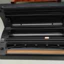 Powerful Suction Vacuum Sealer Machine,Commercial Fully Automatic Food Vacuum Sealer with Double Heat Seal,Dry & Moist Modes,Built-in Cutter,Bags Storage,Easy-Lock Handle,Include 2 Bag Rolls (Black)