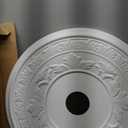 Ekena Millwork CMP22BA Baltimore Thermoformed PVC Ceiling Medallion (Fits Canopies up to 7 3/4"), 22"OD x 3 1/2"ID x 1"P (Unfinished)