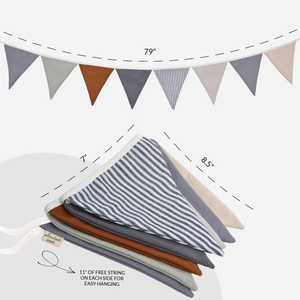 Pennant Banner & Nursery Bunting, Multicolor Baby Garland, Hanging Flag Banner for Nursery Decor, Children's Room, Playroom, Baby Shower Banner, Tent Decorations & Room Decor 6.5 Feet