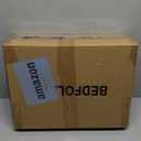 Bedfolks Waterproof Crate Bed, Plush Dog Kennel Pad with Removable Cover, Faux Fur, Fluffy Washable, 47"x29", Black (XX-Large(47x29''))