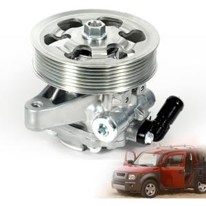 LEAPTREND Power Steering Pump with Pulley Compatible with Acura RSX 2.0L TSX 2.4L Honda Accord CR-V Element 2002-2011 Replace 21-5419, 56110-PZD-A02, 56110-PNB-A03