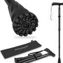 GPTCAMP Walking Cane for Men & Women,T-Grip Handle Adjustable Canes | Collapsible & Folding Design, Anti-Slip Pivot Tip,Lightweight Durable Walking Sticks for Seniors & Adults (Black)