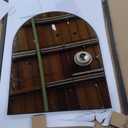 VooBang Arched Wall Mirror, 30 x 38 inch Arch Bathroom Mirror, Wall Mounted Vanity Mirror with Arch Metal Frame, Modern Bathroom Vanity Mirror for Bedroom, Living Room, Hanging or Leaning, Black