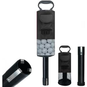 HOW TRUE Golf Ball Retriever, Portable Shag Bag Golf Ball Pick Up with Removable Plastic Tube, Pocket Shagger Storage