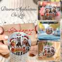 3 x VeryHomy 2025 Farmhouse Horse Ornaments for Christmas Tree | Double Sided Ceramic Horse Ornament, Gifts for Horse Lovers, Farm Animal Ornaments for Xmas Decorations, Horse Lover Gifts for Women Girls