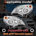 TODO Headlight Compatible with Equinox Headlamp 2010-2015 Left Driver+Right Passenger