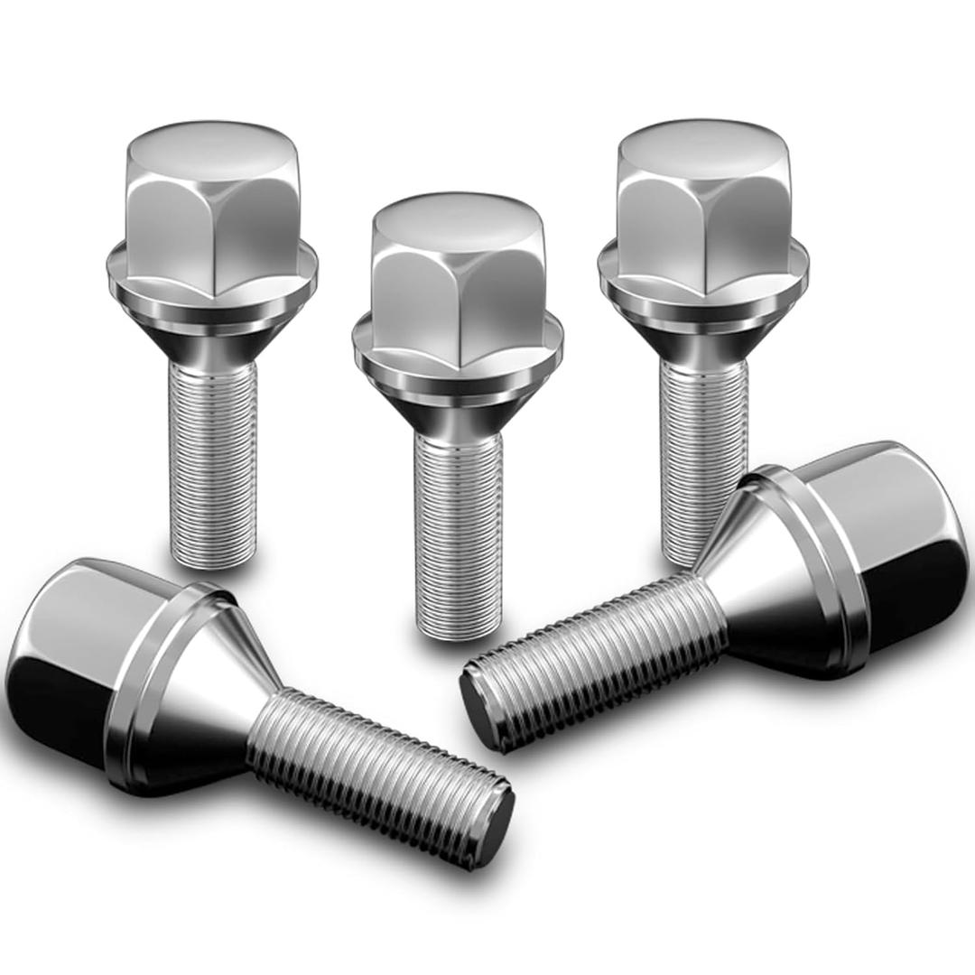 5pcs Wheel Lug Bolts M12x1.25 for 2014-2022 Jeep Cherokee, Upgrade Hex Length 28mm, Replace# 611-005 Compatible with Dodge Dart, Compass, Renegade, Chrysler