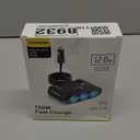 7-in-1 Cigarette Lighter Splitter, 120W Car Charger Adapter with 3 Sockets & Independent Switches, 4 USB Ports (USB-A/USB-C), LED Voltage Display, UL Certified, Built-in Fuse + Spare Fuse