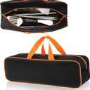 Grill Tool Storage Bag, 24" x 8" x 8" Large Capacity Grill Accessory Storage, 1680D Heavy-Duty Grill Utensil Storage, Accessories Storage Compatible with Blackstone (No Accessories)