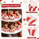 Vesici 200 Pcs Christmas Cupcake Liners and 200 Pcs Cupcake Toppers Candy Pattern Baking Cups Cake Wrappers Greaseproof Muffin Liners for Christmas Holiday Birthday Theme Party Supplies