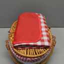 Wicker Picnic Baskets, Country Vintage Picnic Basket with Picnic Cloth Split Lid Picnic Basket, with Folding Handle Picnic Hamper for Picnic Hiking Camping13.78" D x 9.84" W x 6.69" H