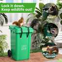 2-Pack Trash Can Locks for Animals, Adjustable 19.6" Bear Proof Garbage Can Lock & Straps for Raccoons, Heavy Duty Lid Buckle Keeps Animals Out of Your Outdoor Waste Receptacle