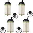 4Pcs A4720921705 Fuel Filter Kit Compatible with 2020 and Newer DD13 DD15 DD16 Detroit Diesel Engine, Replace FK11011 KX46910 A4720921405 A4720921405001 WF10678 P582831 KX46910