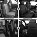 Seat Covers for Toyota Tacoma 2024 2025 2026 - Waterproof Faux Leather Car Seat Cover(2PCS Front, Black)