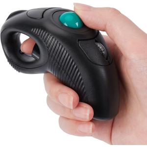 Welspo Wireless USB Handheld Finger Trackball Mouse with Laser Pointer