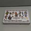 7Pcs Girls Yellow Costume Accessories Set Kids Halloween Cosplay Outfit with Beanie Goggles Gloves Suspenders Tutu Skirt Socks Crossbody Bag