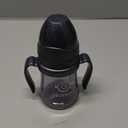 GROSMIMI Spill Proof no Spill Magic Sippy Cup with Straw with Handle for Baby and Toddlers, Customizable, PPSU, BPA Free 6 oz (Charcoal)